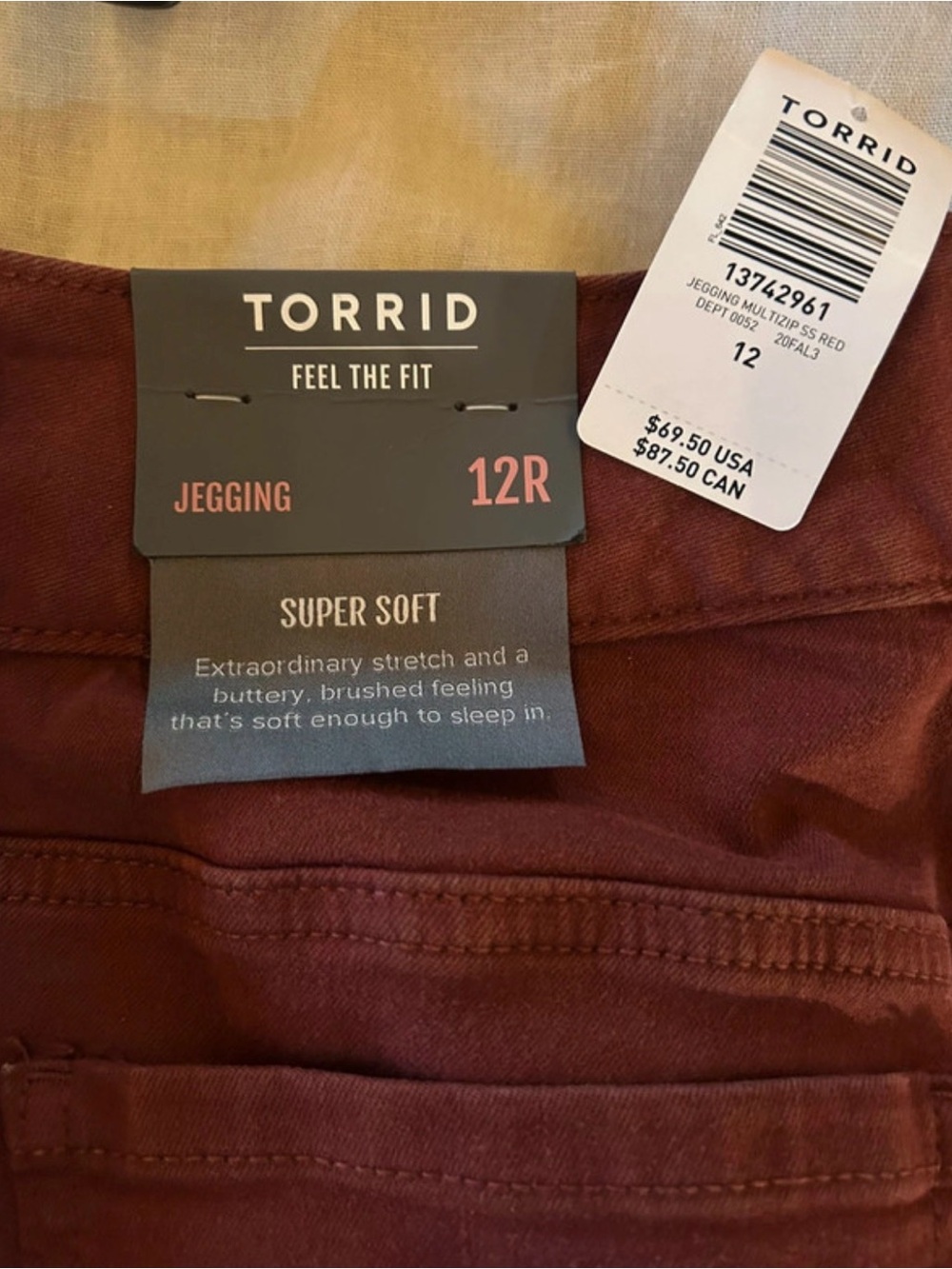 torrid Super Soft Legging Jeans in Rust - Picture 6 of 6